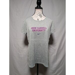 Nike Dri Fit Women's John Carroll University Gray Performance T-Shirt Size Large